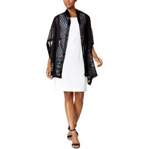 Inc International Concepts Chain Link Burnout Wrap in Black, Retail $38.50